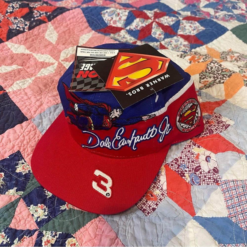 Vintage 1999 New with tags Dale Earnhardt Jr. Superman racing SnapBack